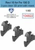 Omask 104822 Revi 16 for Fw 190 D Clear 3D Print (3 pcs) 1/48